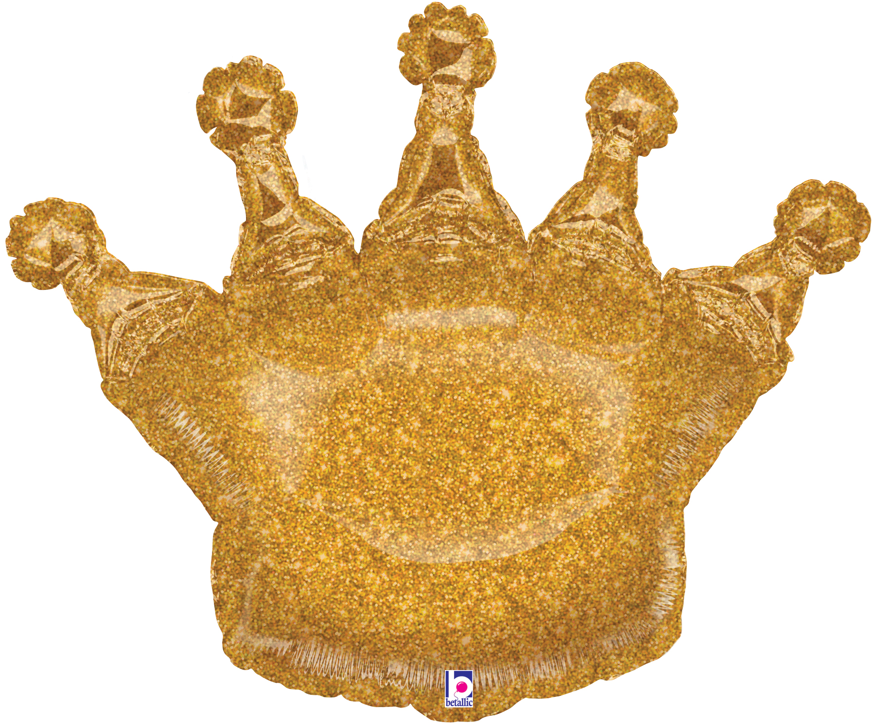 3ft Sparkly Holographic Gold or Pink Crown Foil Helium Balloon Party Decorations