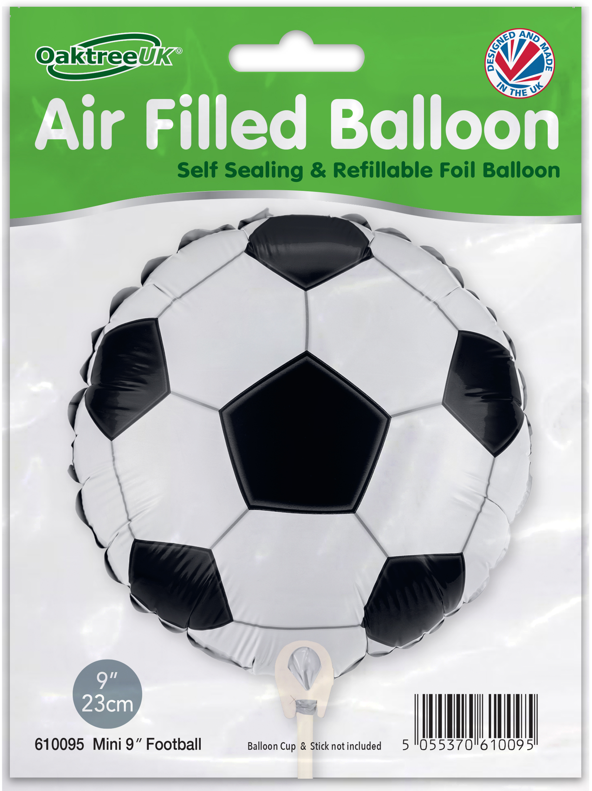 Oaktree Mini Shape 9inch Football Metallic (For Air) Packaged - Air