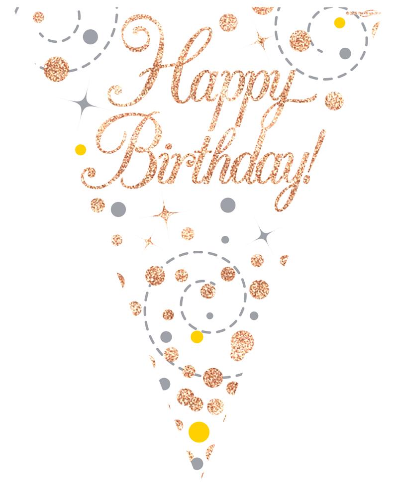 OaktreeUK Birthday Ballon 'Sparkling Fizz' – 45,7 Cm, Holografisch Schwarz-Gold