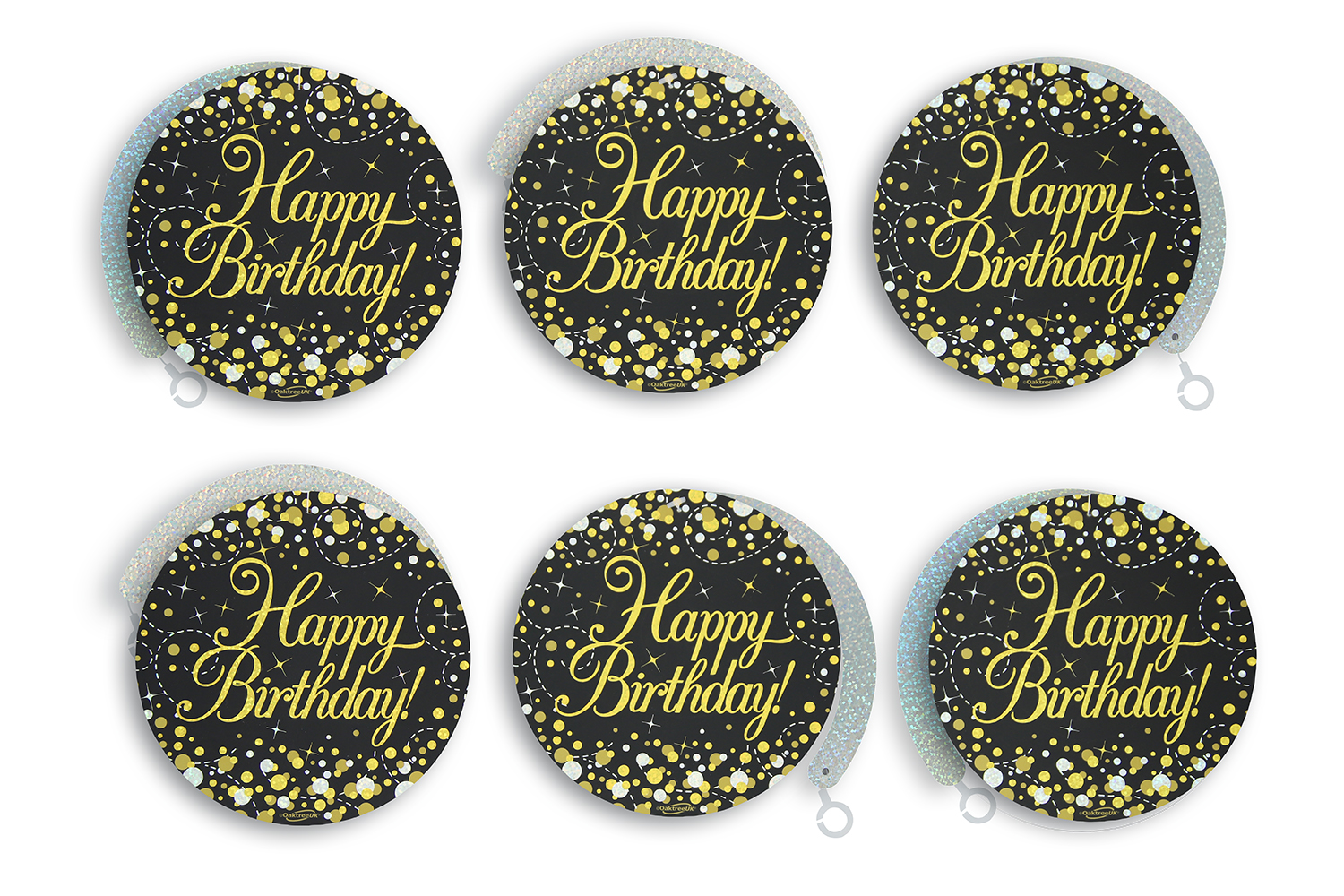 3inch Badge It's My Birthday Sparkling Fizz Black Gold
