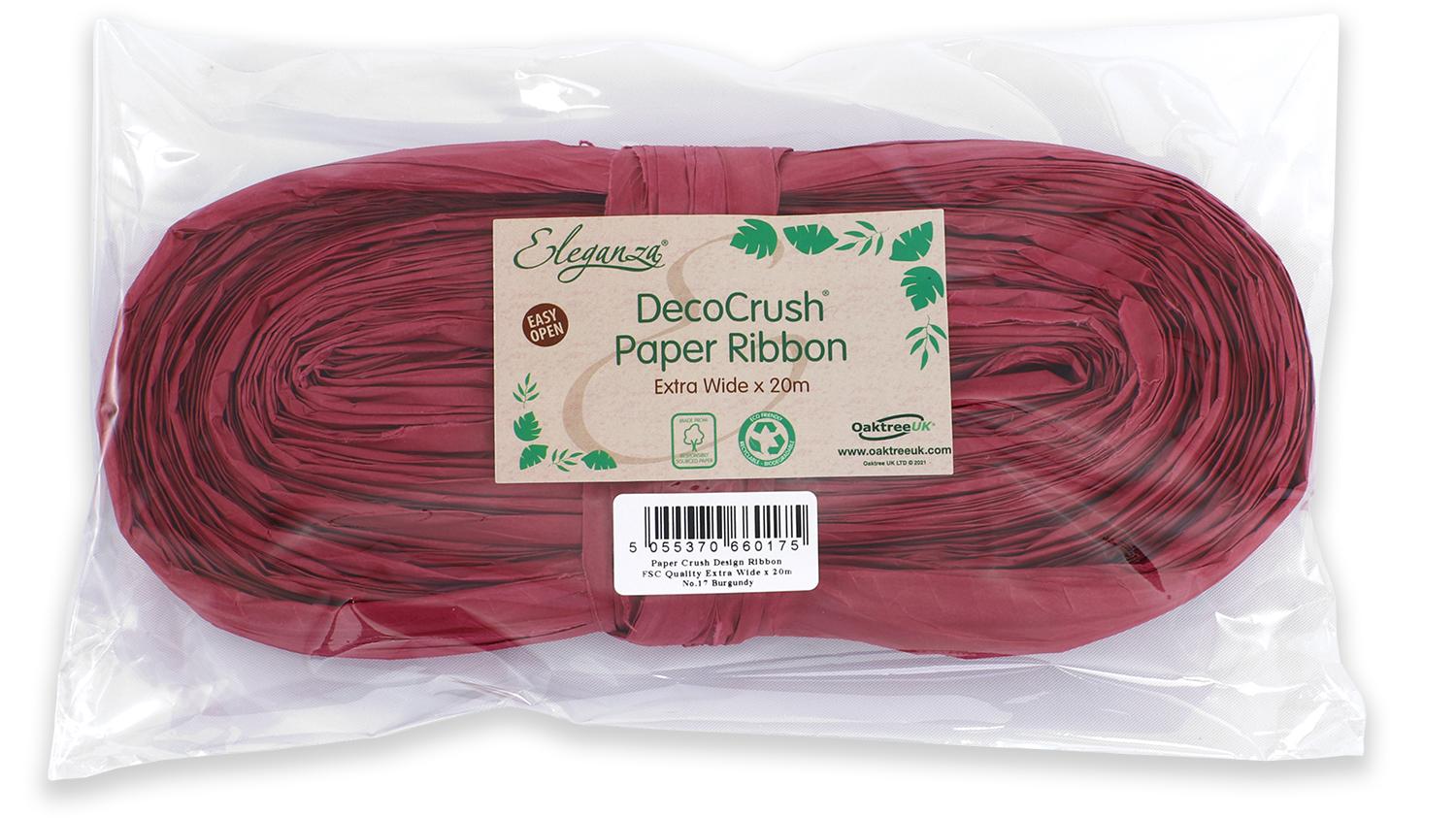 Paper Crush Design Ribbon FSC Quality Extra Wide x 20m No.17