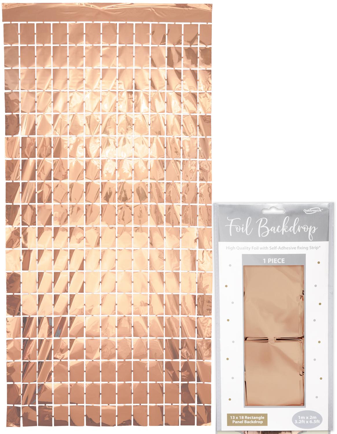 Oaktree Happy Birthday Sparkling Fizz - Tovaglia in plastica, 137 cm x 2,6 m, colore: oro rosa