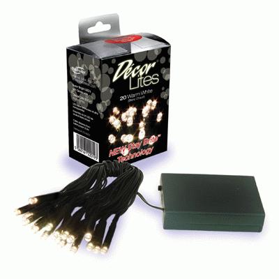 20 Light set Warm White Green Wire - L.E.D Lights 20 Light set Warm White Green Wire - L.E.D Lights