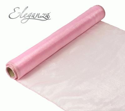 Woven Edge Organza 40cm x 9m Light Pink - Organza / Fabric