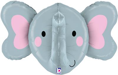 Betallic 34inch Dimensionals Elephant (D3) Packaged - Foil Balloons