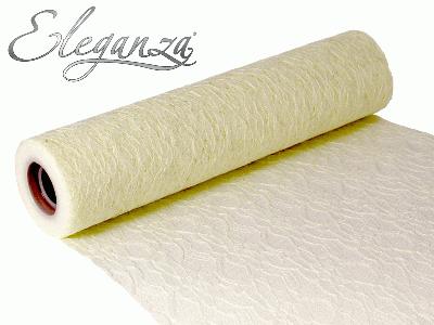 Eleganza Lace Netting 12” x 10m No.61 Ivory - Organza / Fabric