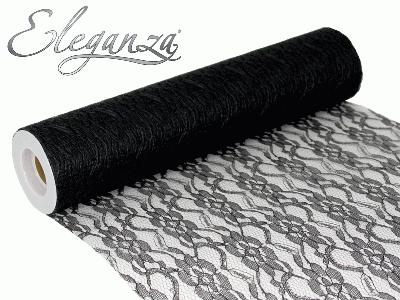 Eleganza Lace Netting 12” x 10m No.20 Black - Organza / Fabric