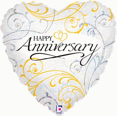 Happy Anniversary 18/" Heart Shape Balloon